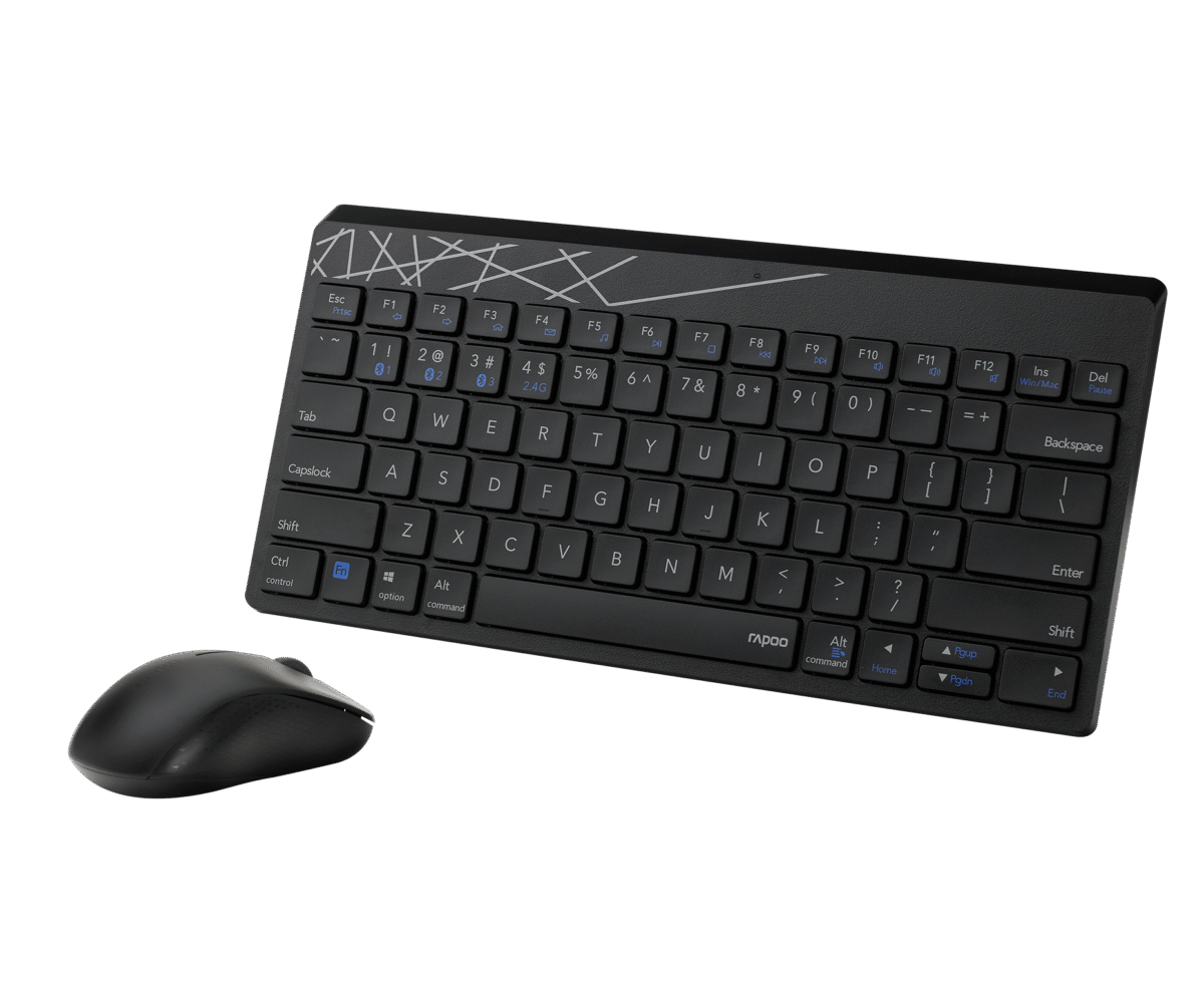 RAPOO 8000M Wireless Keyboard & Mouse - Image 1